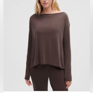 lululemon athletica Drapey Softstreme Off-the-Shoulder Long Sleeve Top